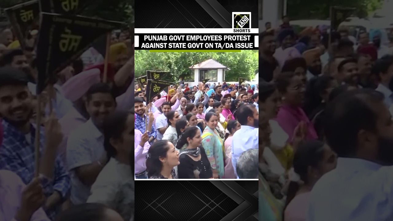 Punjab govt employees protest against state govt on TA/DA issue