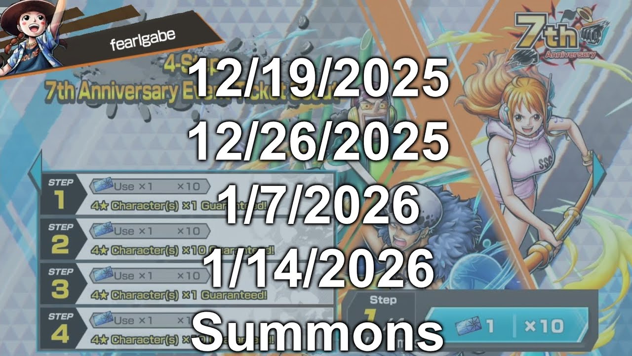 12/19/2025 - 1/14/2026 7th Anniversary Event Ticket Summons