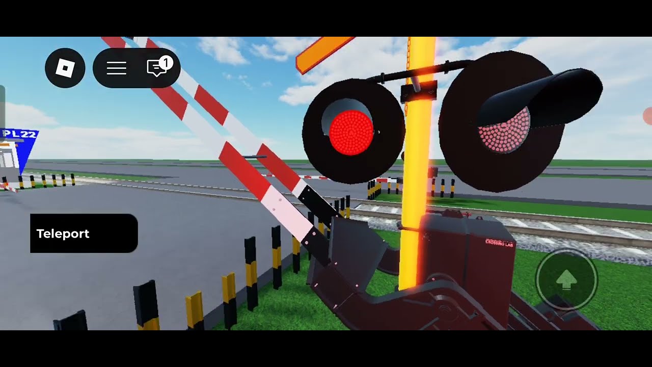 Perlintasan kereta api Jalan Raya Margorejo indah JPL 22 #kai #games #roblox 