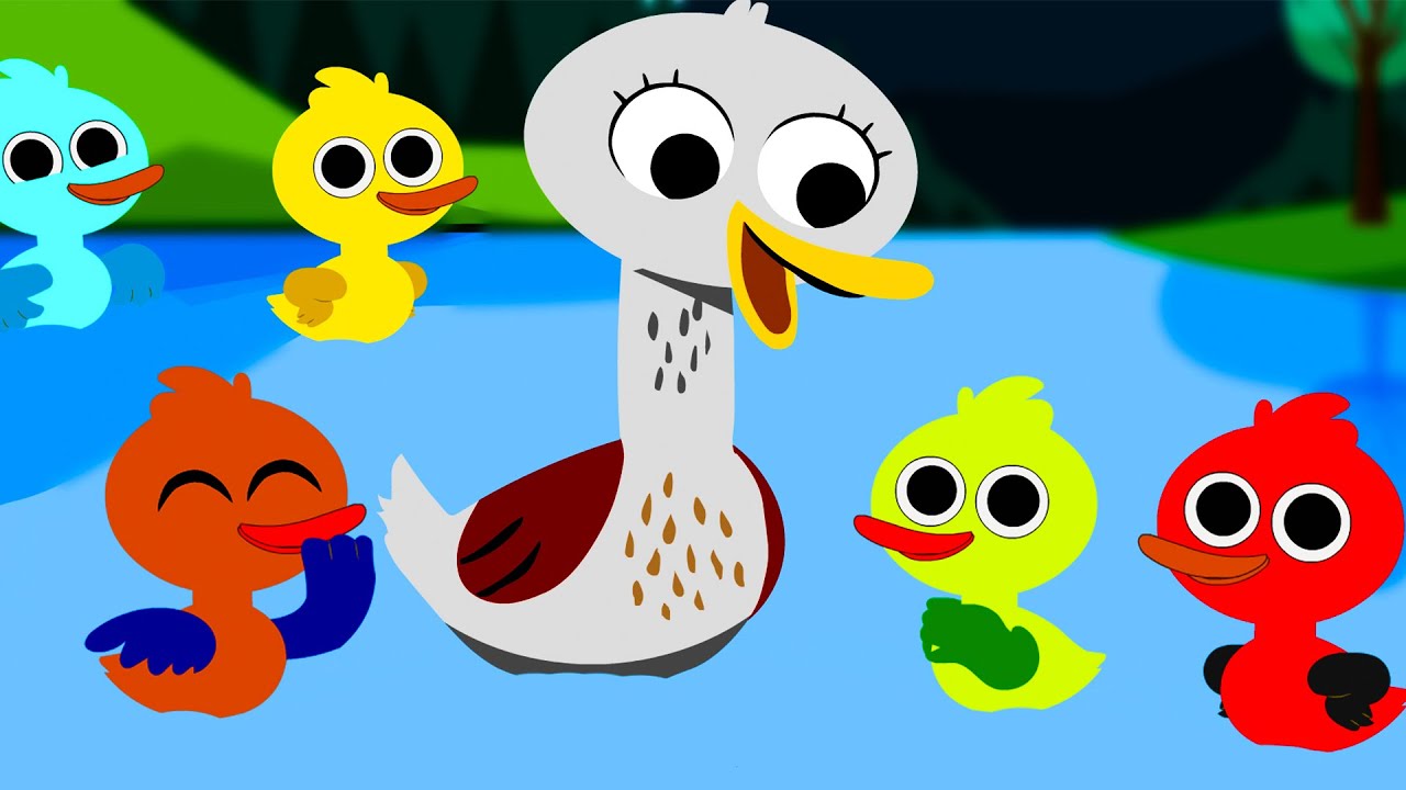 Five Coloured Ducks | Nursery Rhymes and Kids Song | Five Little Ducks