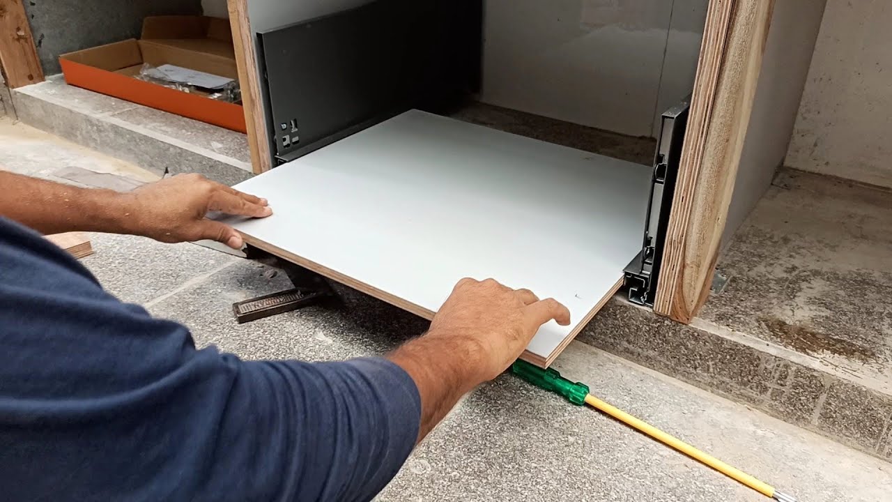 Frameing kitchen में drawer channel कैसे लगाते है ! Modular kitchen channel fitting [E:4] structure