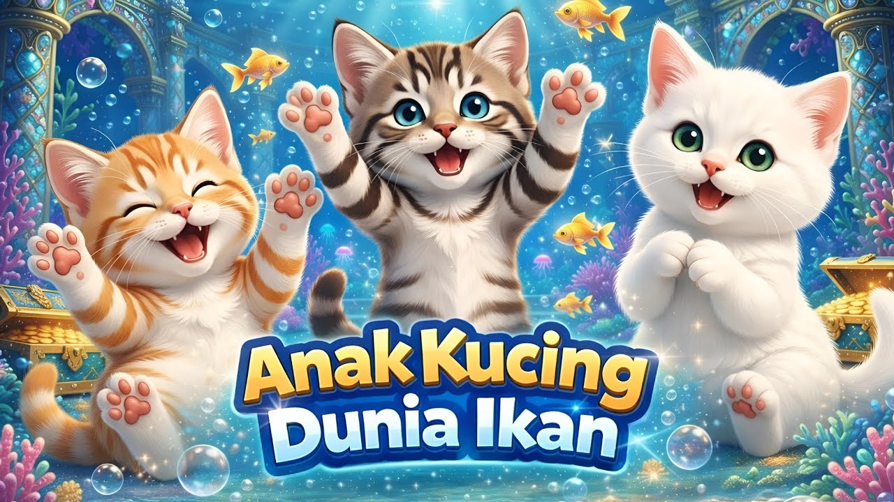 LAGU ANAK 🇮🇩 ANAK KUCING MEONG MEONG - KITTEN SONG - LAGU ANAK BALITA VIRAL