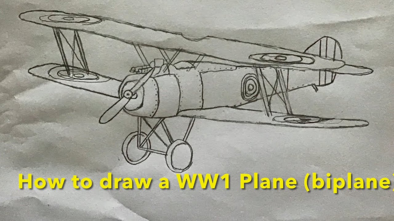 How to draw a ww1 plane (biplane)