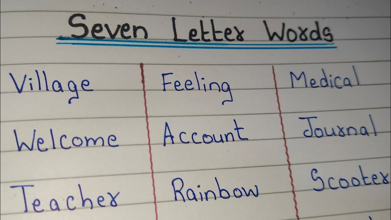 SEVEN LETTER WORDS || 7 Letter words in english 30 words | Vocabulary