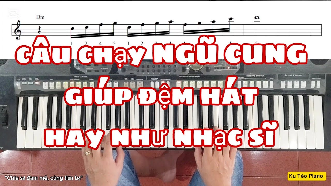 Hướng dẫn câu chạy NGŨ CUNG giúp bạn đệm hát hay hơn | Ku Tèo Piano.