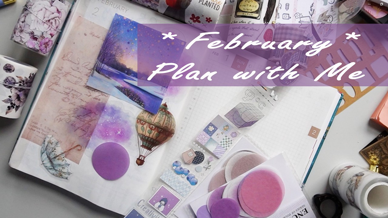 February Spread - Plan with Me Hobonichi A5 2026 - Some ASMR!