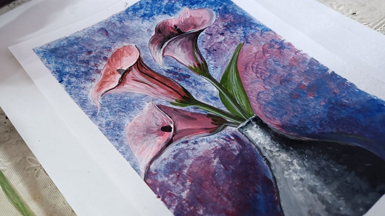 Easy flower painting for beginners ll Easy acrylic painting tutorial 