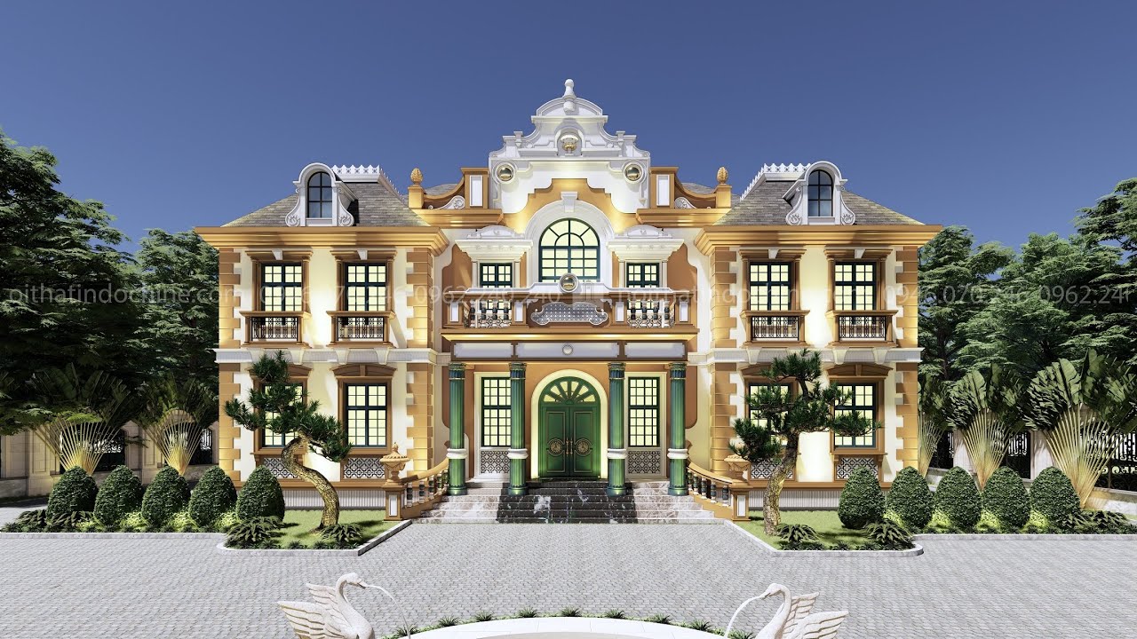 kiến trúc biệt thự indochine - Indochine villa - 0946070246