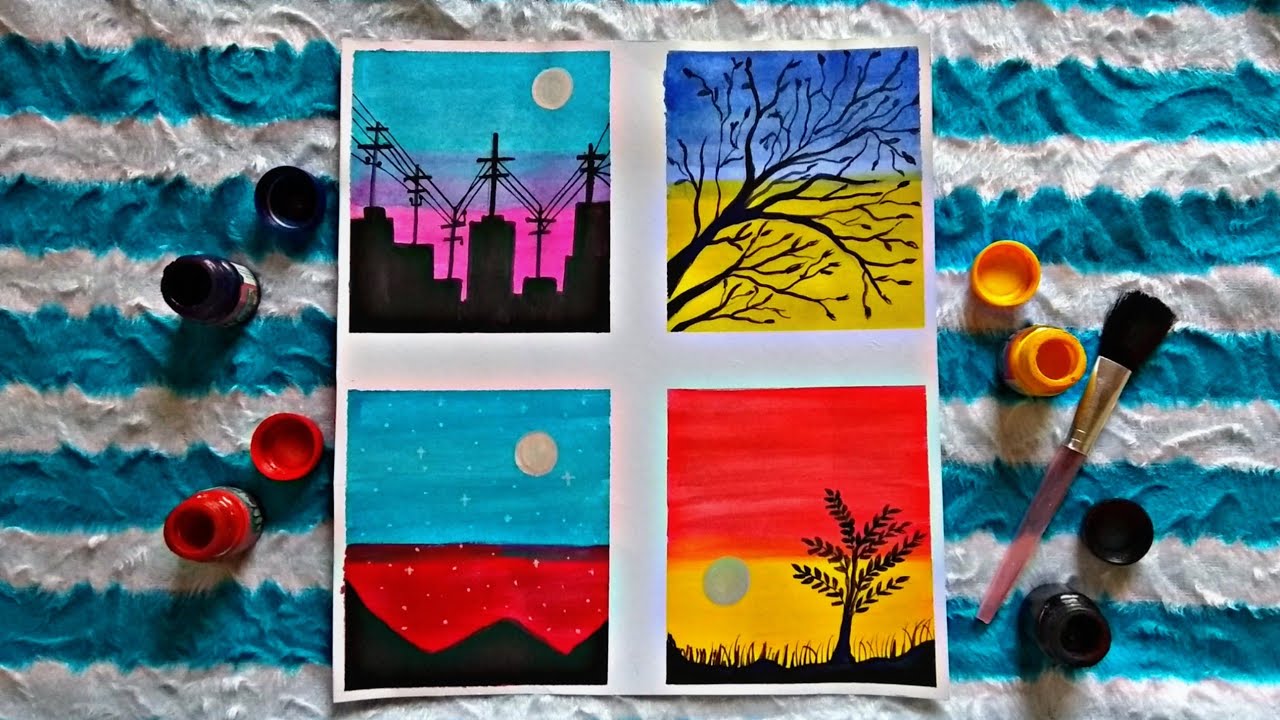 Easy poloroid painting|Beginners||Moderne kunstS||by shristi