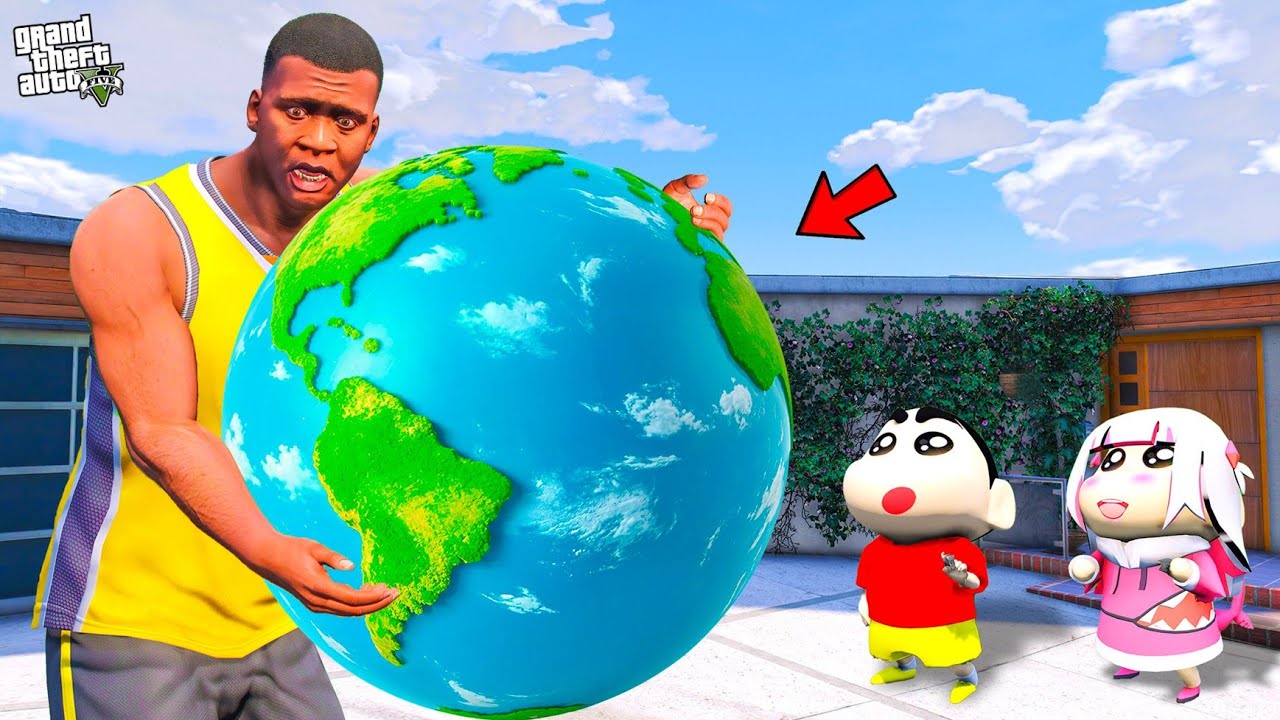 Shinchan & Franklin Saving Earth Challenge With Shinko chan in GTA 5