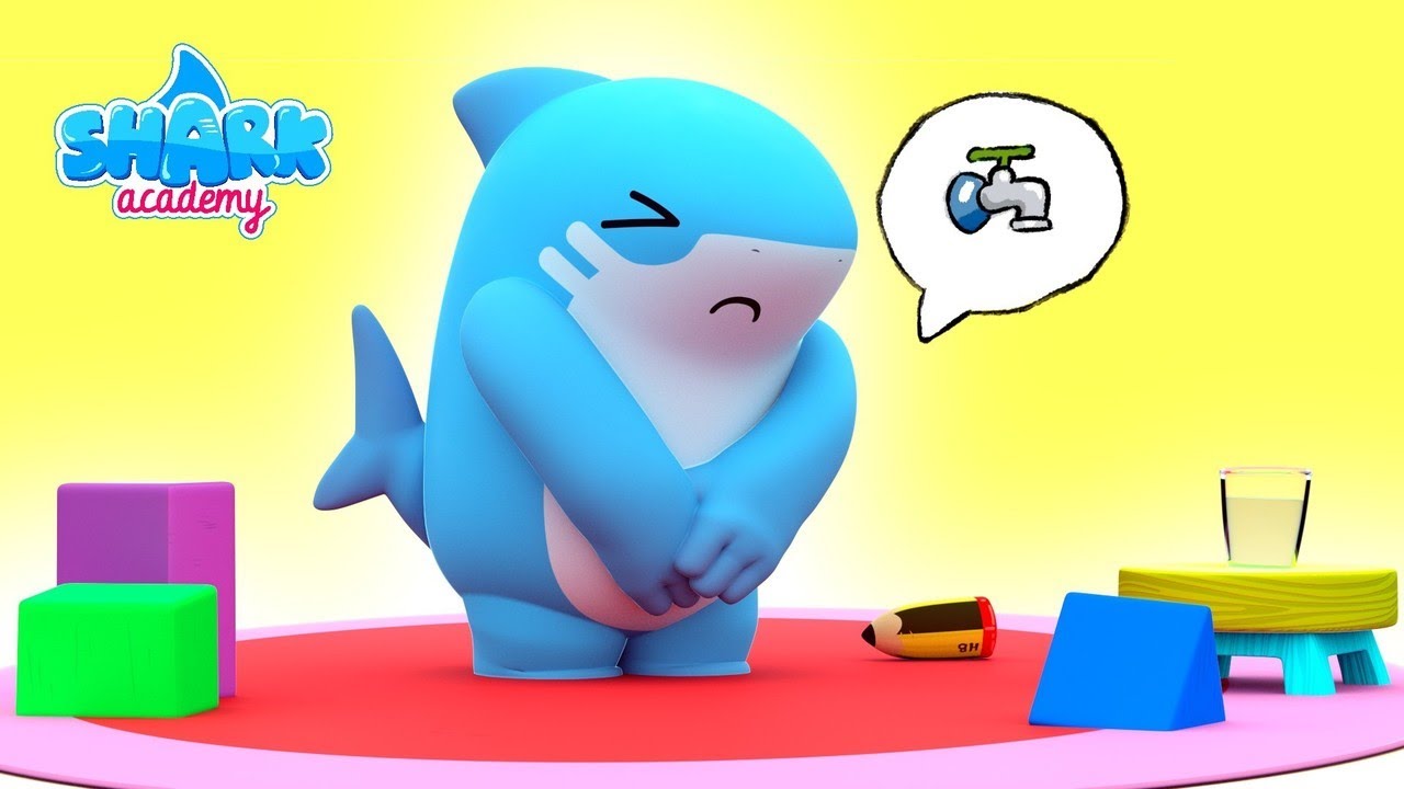 Shark Academy Sharkies uczą się korzystać z nocnika Piosenki dla dzieci z Baby Sharkiem