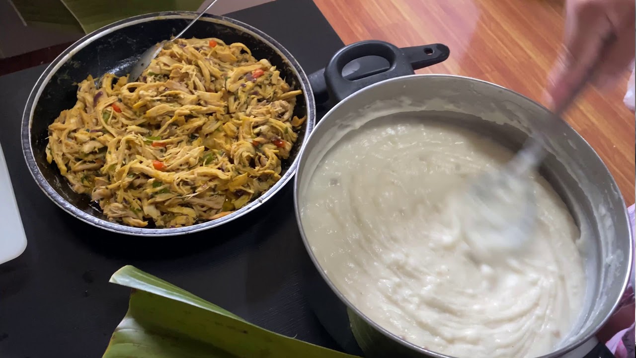 Preparaci&oacute;n de ayacas de arroz