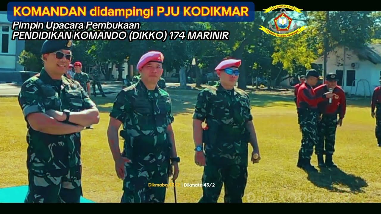 DIKKO (Pendidikan Komando) 174 MARINIR di buka oleh KOMANDAN KODIKMAR di PUSLATPUR BALURAN.