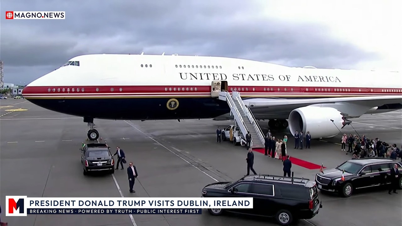 🇺🇸|🇮🇪 President Donald Trump arrives in Dublin, Ireland [LIVE]