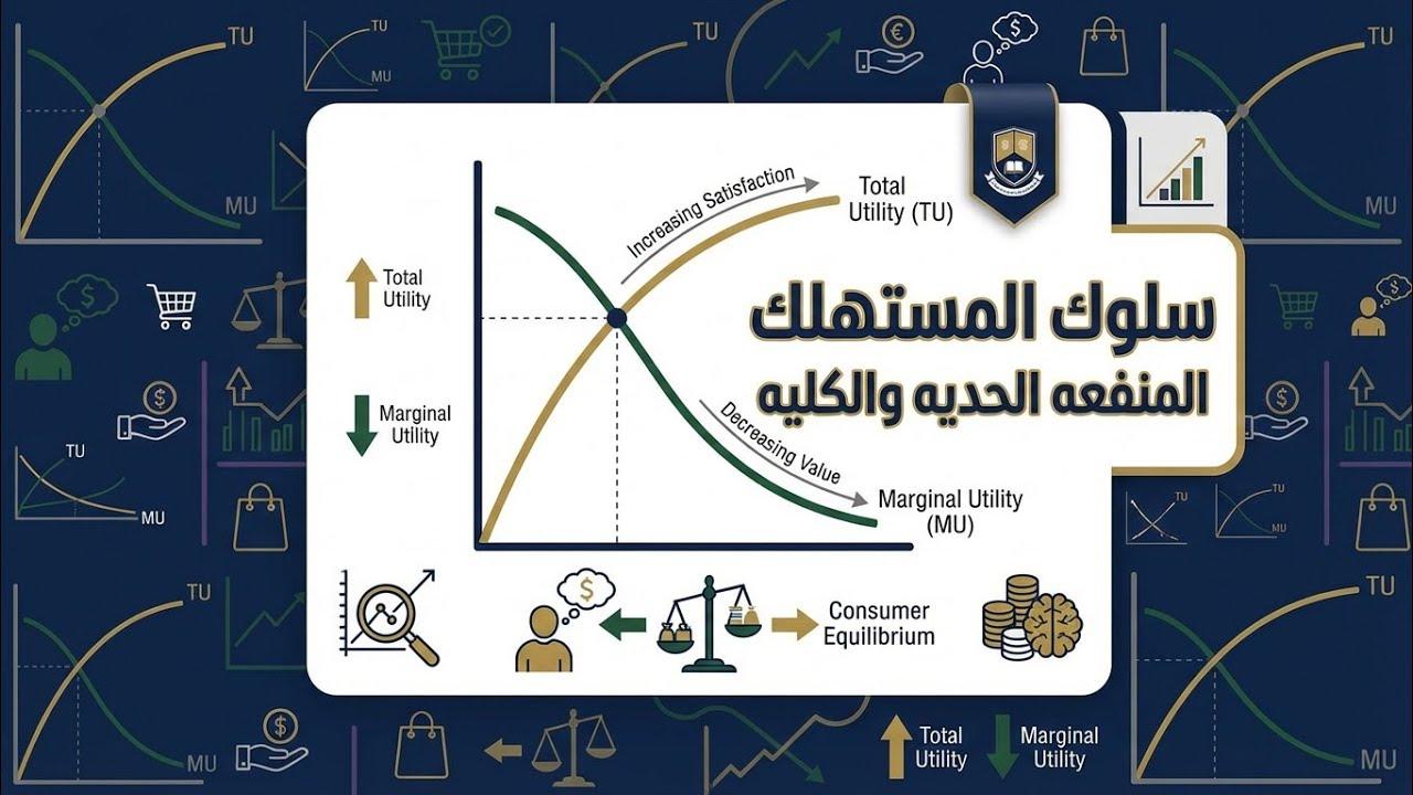 شرح درس سلوك المستهلك والمنفعه الحديه والكليه