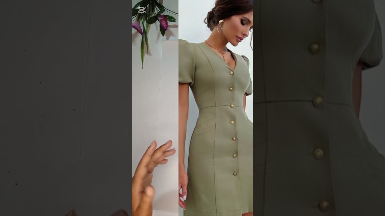 Vestido escote en V #cursogratis #patronaje #modistasarón #vestido 