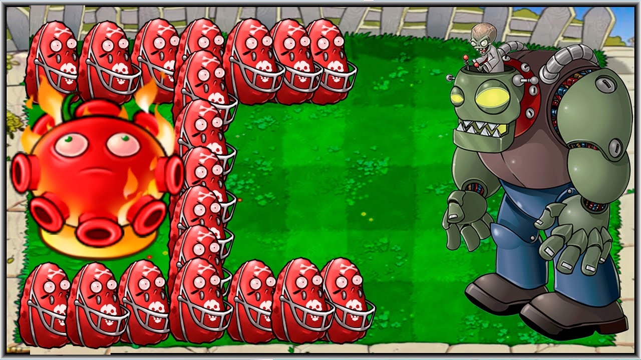 Gasoseta en Llamas + Nuez  Futbolista Vs Todos los Zombis PVZ Fusion