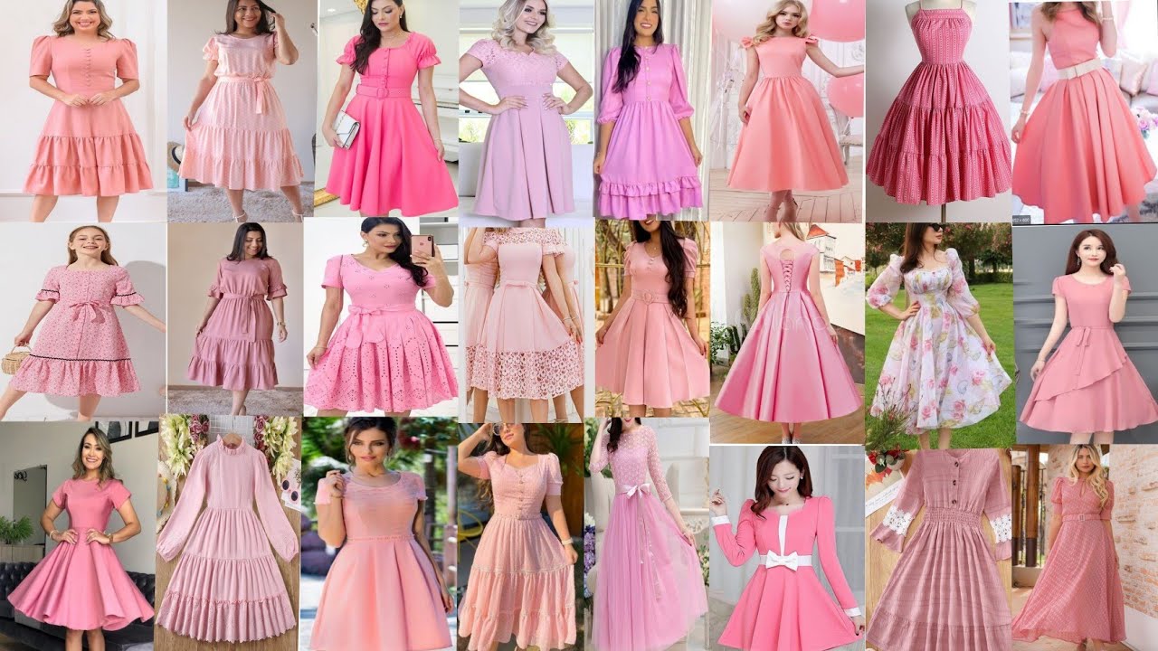 A pink world for girls and womans| pink colour dresses 2023| pink frocks design| casual frock 2023.