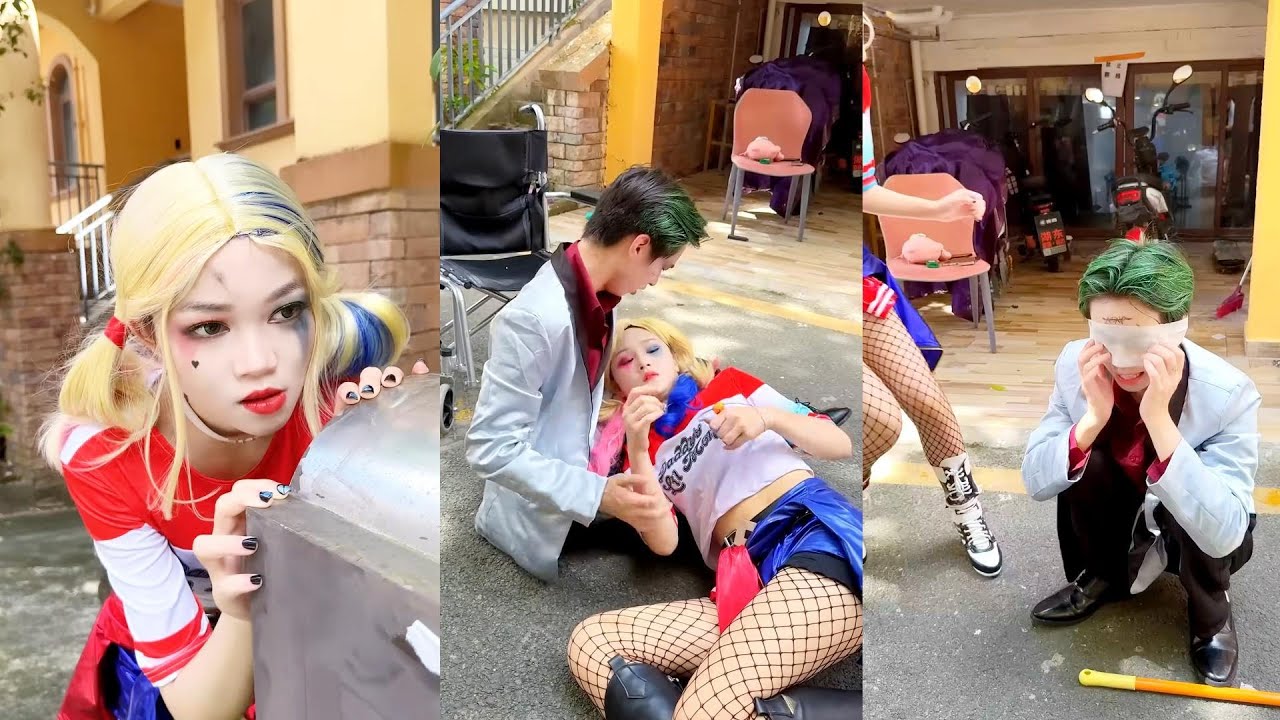Harley Quinn cuida del Joker herido#comdy #payaso #comedy #anime #funny