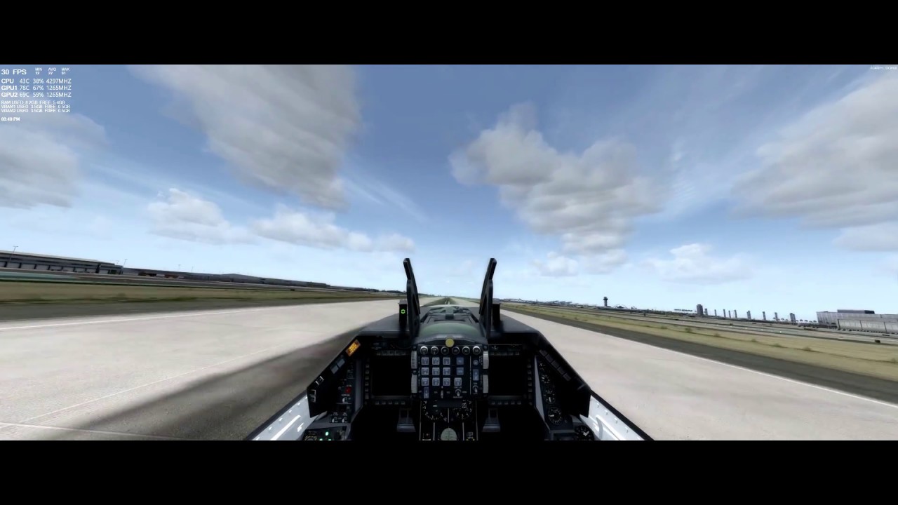 P3DV4 Performance test in the F16 @ KLAX