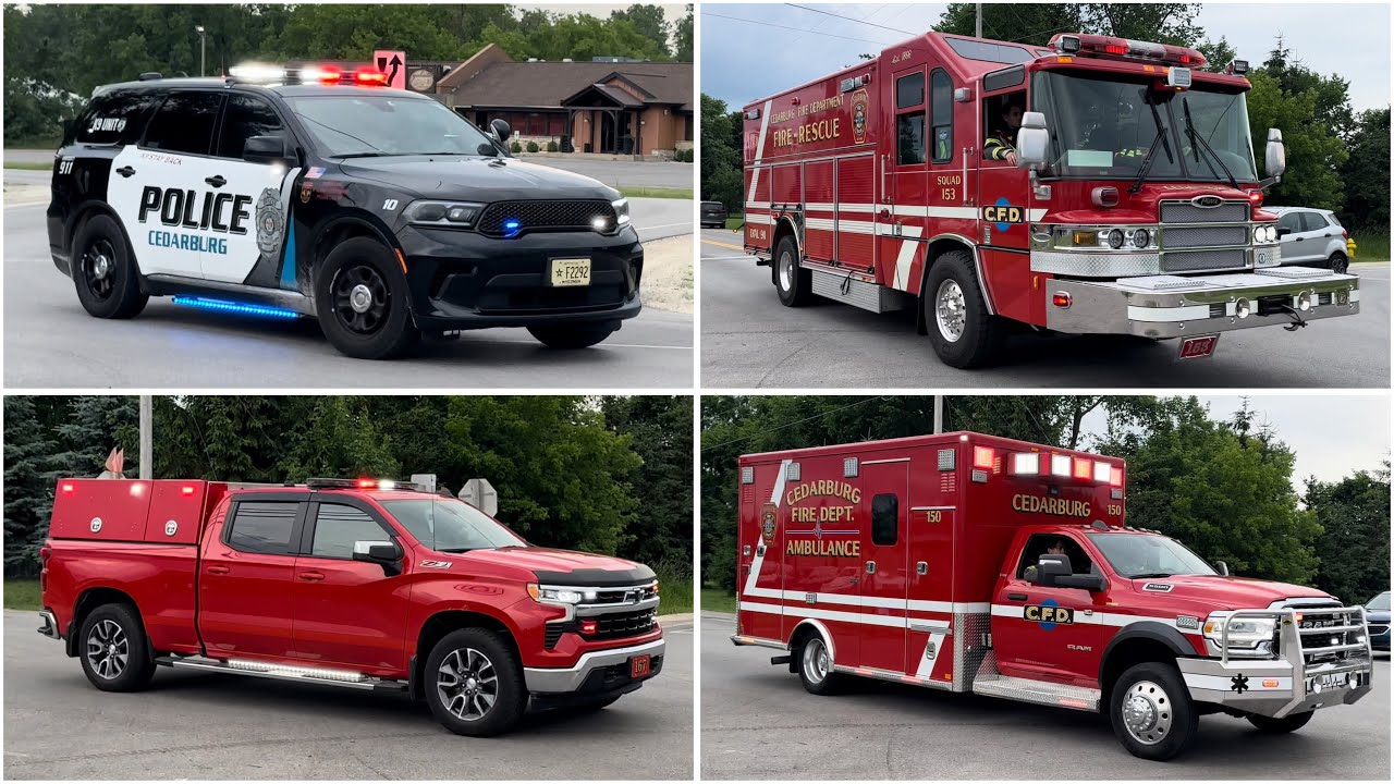 Cedarburg Fire & Rescue + Cedarburg PD Responding 6-19-24