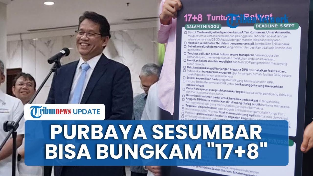 Menkeu Purbaya Remehkan Tuntutan 17+8, Bisa Bungkam Jika Ekonomi Tumbuh: Itu Suara Kecil Rakyat