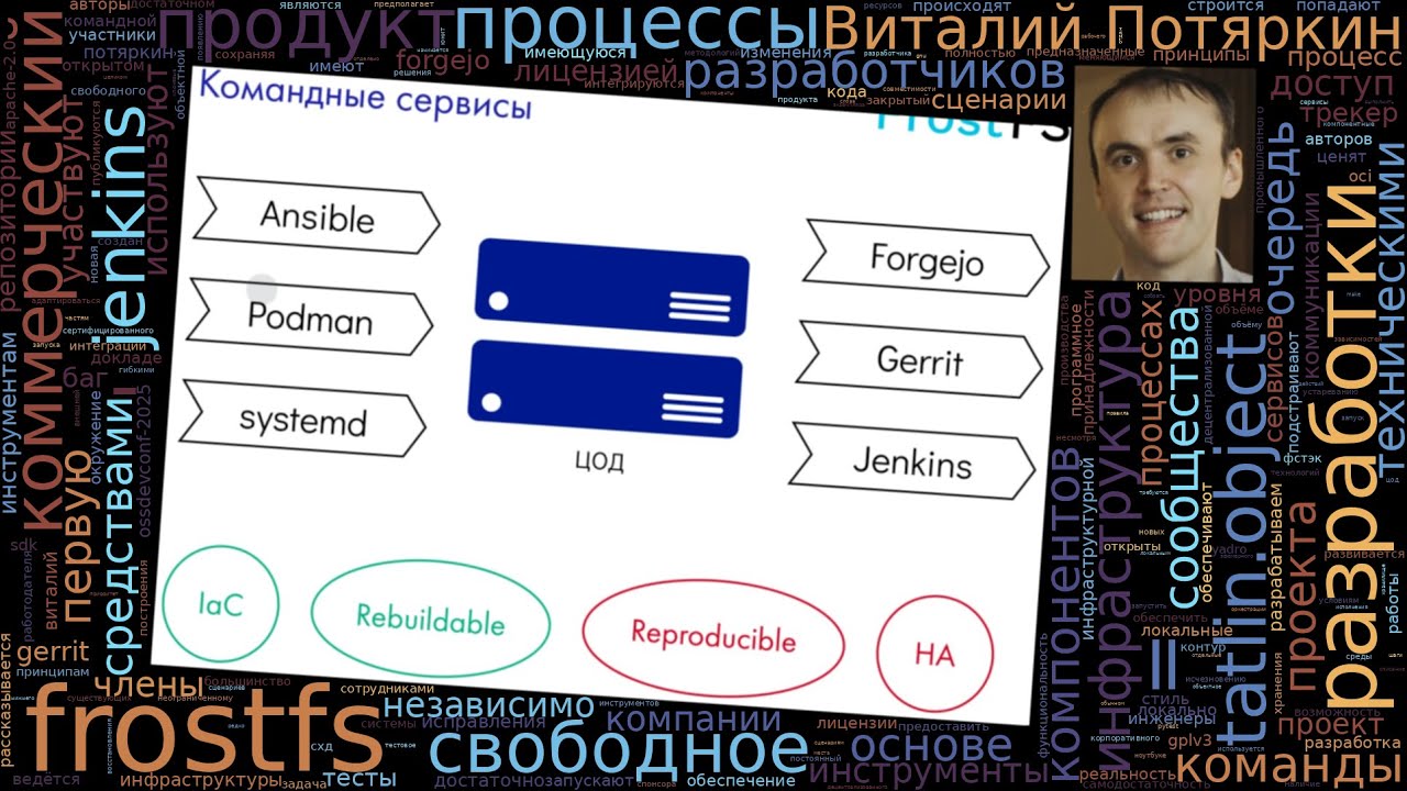 Как мы разрабатываем FrostFS — инфраструктура, процессы, принципы (Виталий Потяркин, OSSDEVCONF-202…