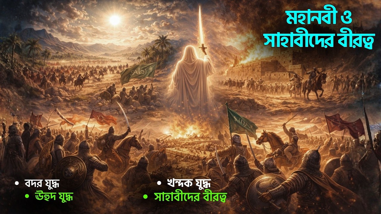 মহানবী ﷺ এর জীবনের সব যুদ্ধের ঘটনা | বদর, উহুদ, খন্দক ও সাহাবীদের বীরত্বগাথা | Islamic History