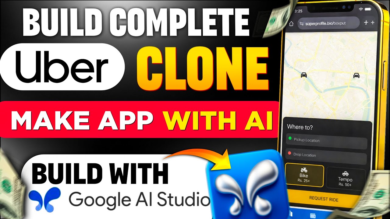 Build a Complete Uber Clone App Using Just One AI Prompt | Google AI Studio