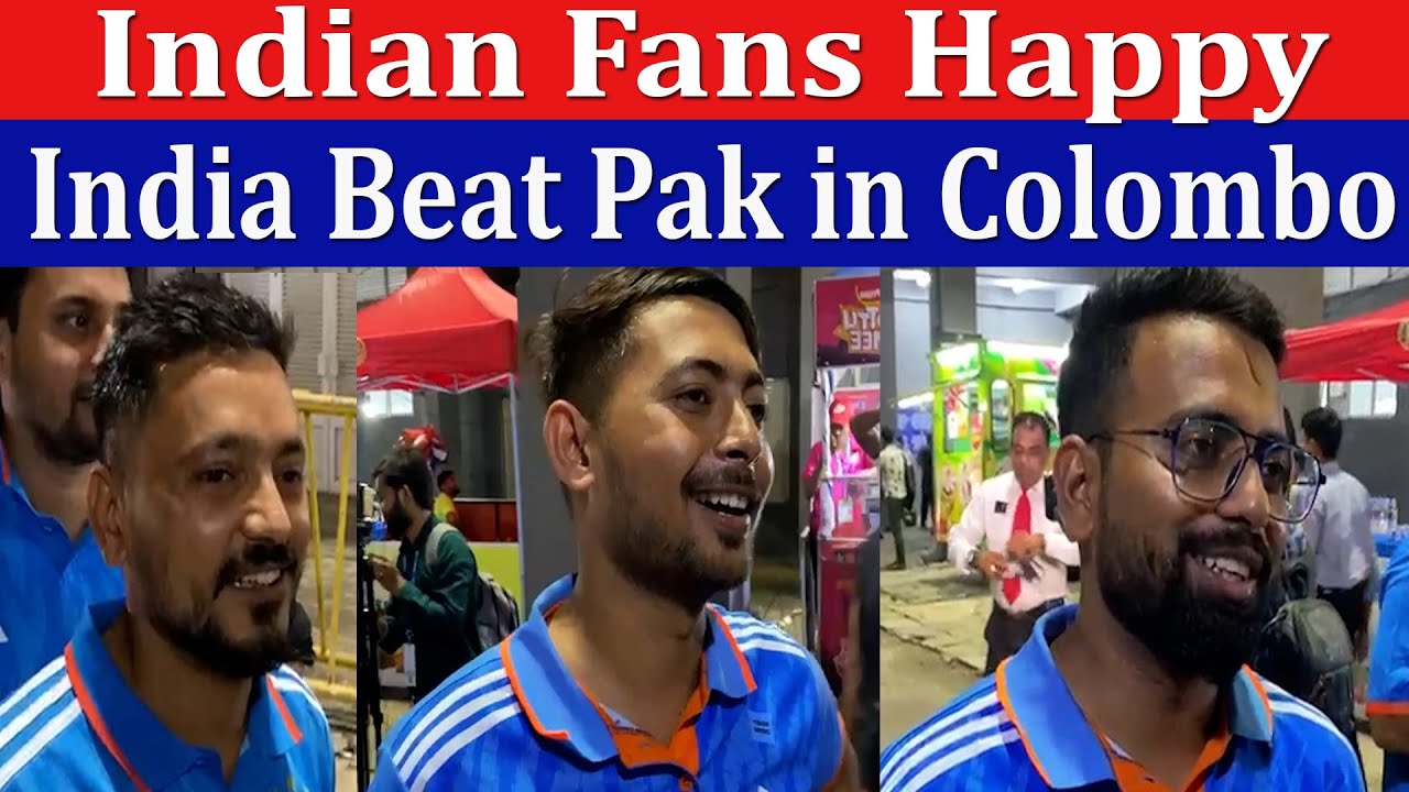 Indian Fans Happy outside R Premadasa Stadium after india beat pakistan in colombo