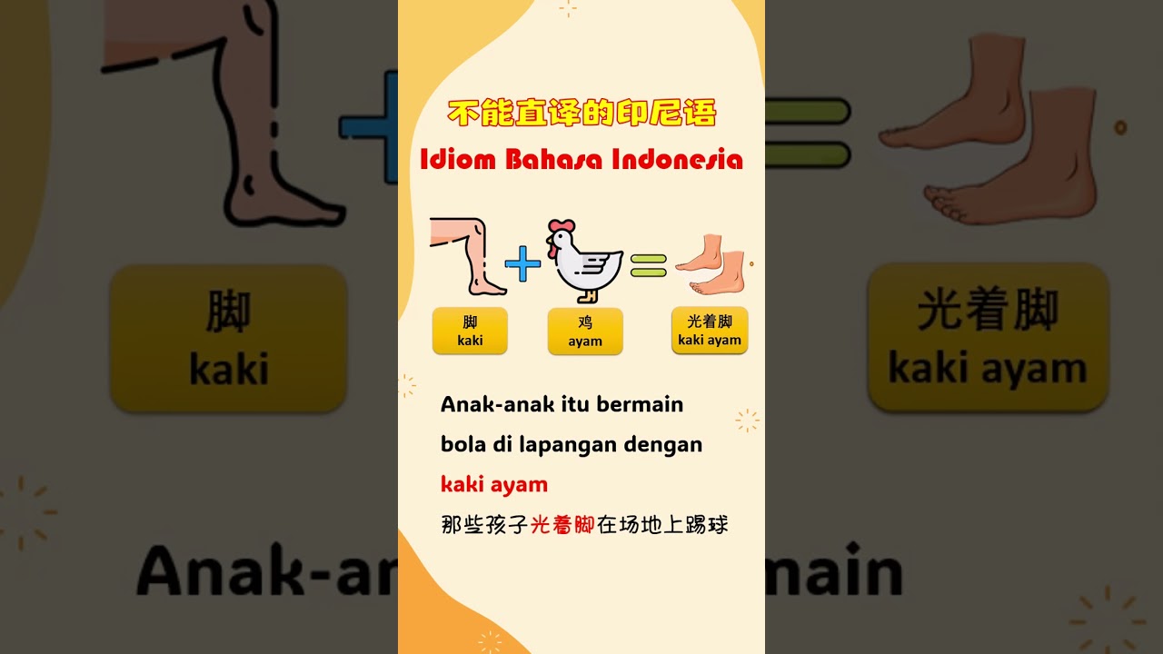 不能直译的印尼语 1 | Idiom Bahasa Indonesia Part1
