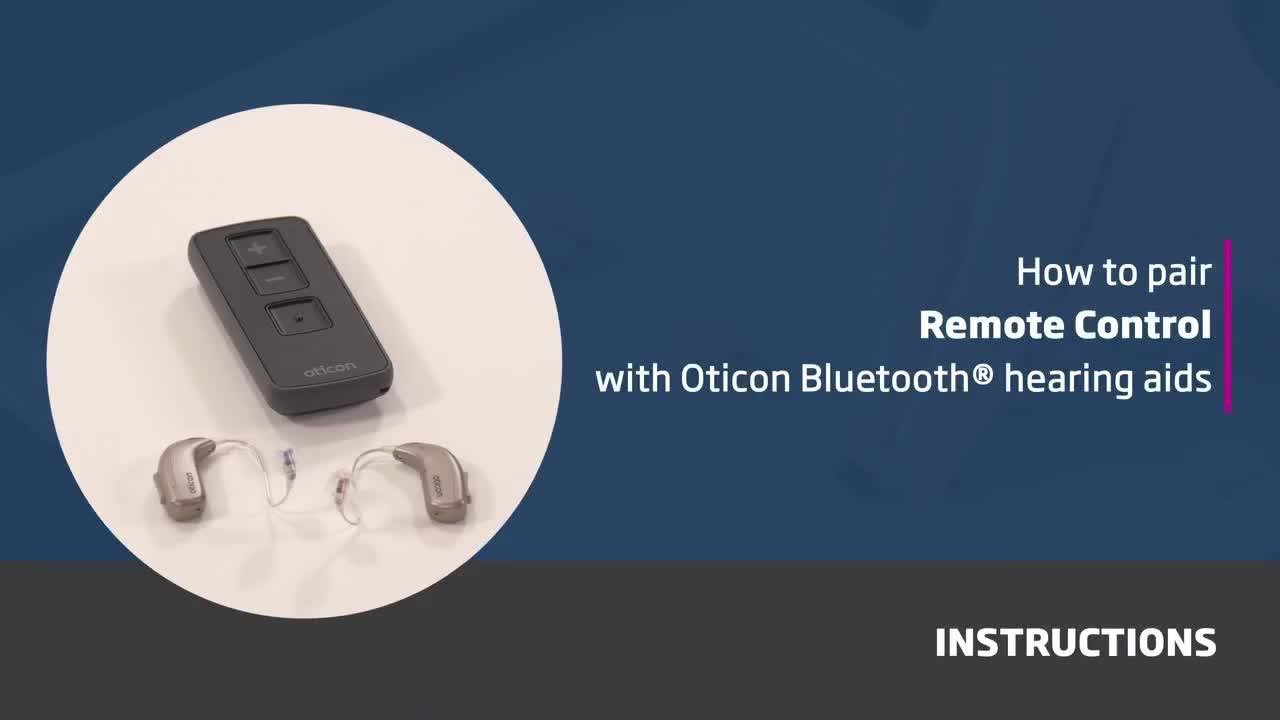 How to pair Remote Control with Oticon Bluetooth&reg; hearing aids