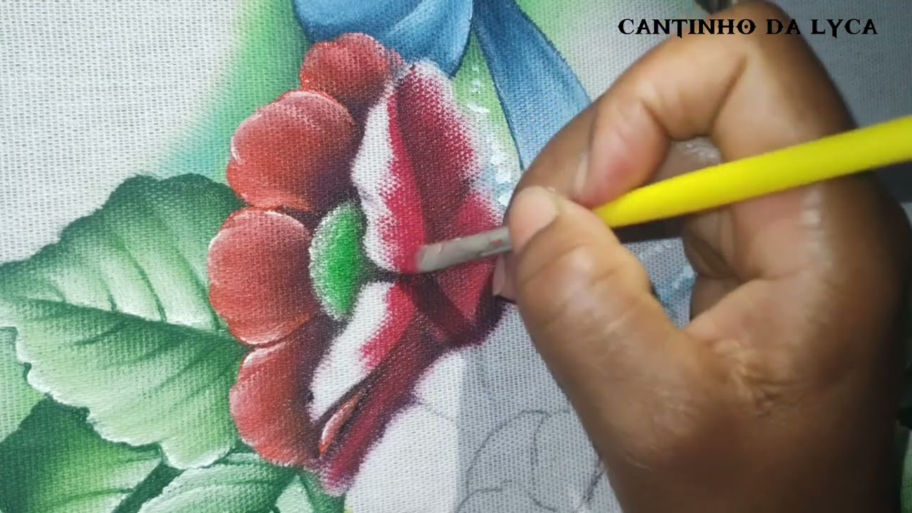 Pintura no tecido-como pintar papoulas e cesta🎨🖌️