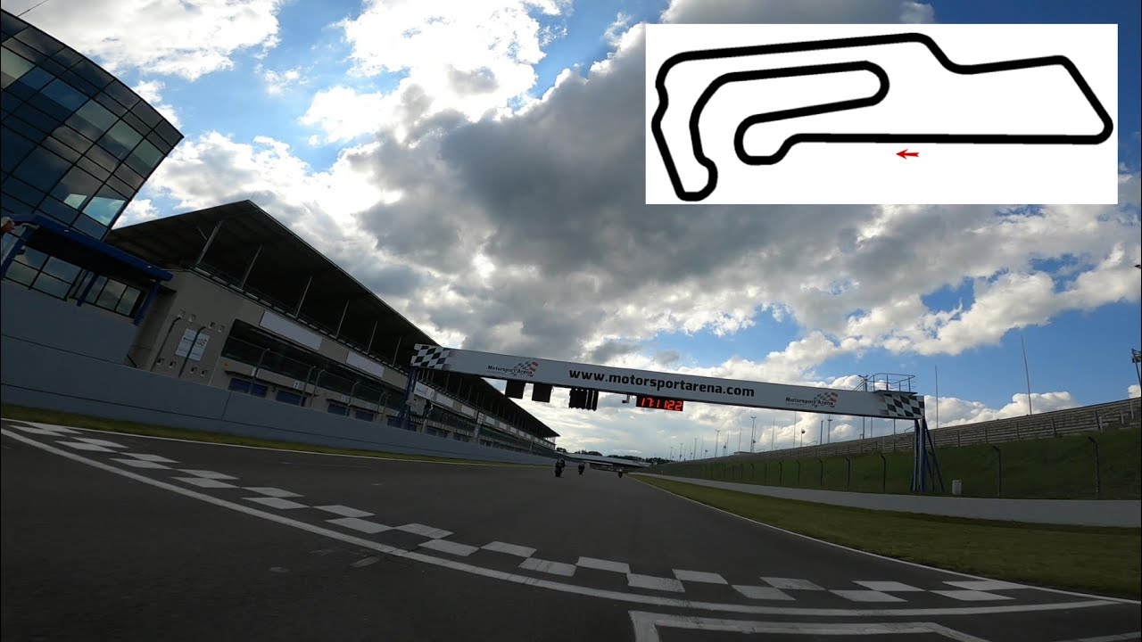 Oschersleben Motorrad 2 Runden Yamaha R1 Zeit 1:44 (Ideallinie)