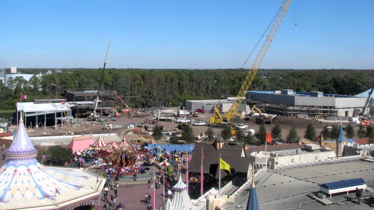 Time lapse video of Fantasyland Construction