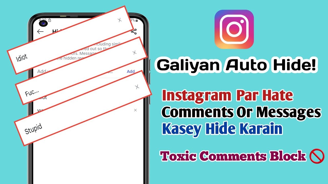 Instagram hidden words feature kya hai | Messages aur comments kaise control karein