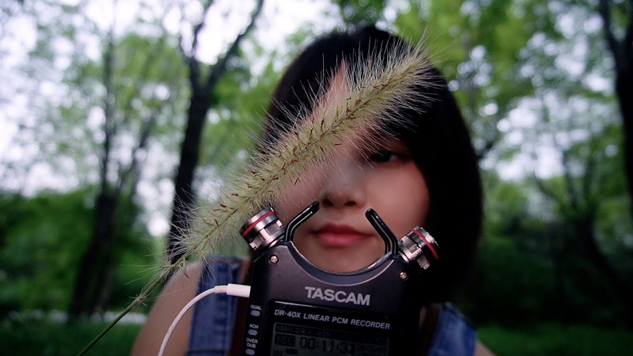 PUBLIC ASMR - Whisper & Mouth Sounds & Foxtail grass triggers✨