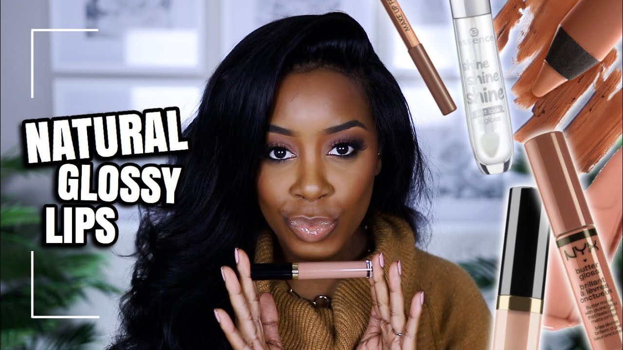 THE EVERYDAY GLOSSY LIP FOR DARK SKIN | MY GO TO LIGHT NUDE & CLEAR GLOSSES + LINERS | Andrea Renee