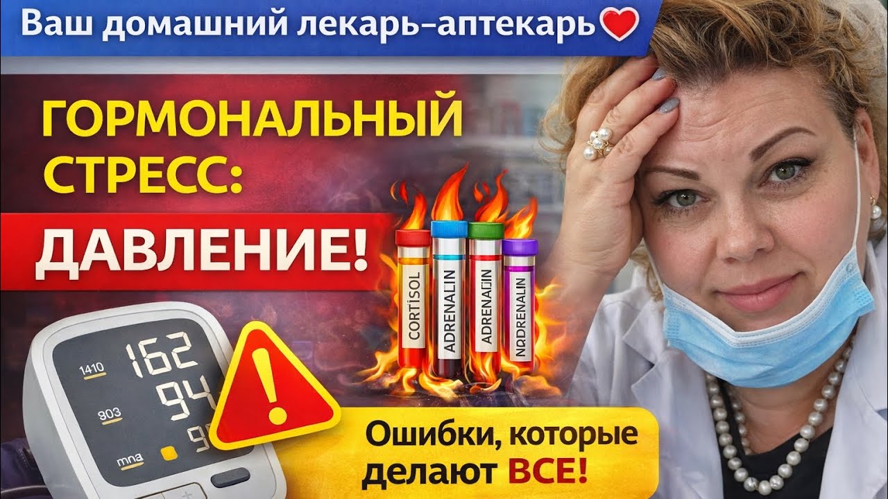 ГОРМОНАЛЬНЫЙ СТРЕСС И ДАВЛЕНИЕ 🩺‼️ОШИБКИ. ЧТО ДЕЛАТЬ ?