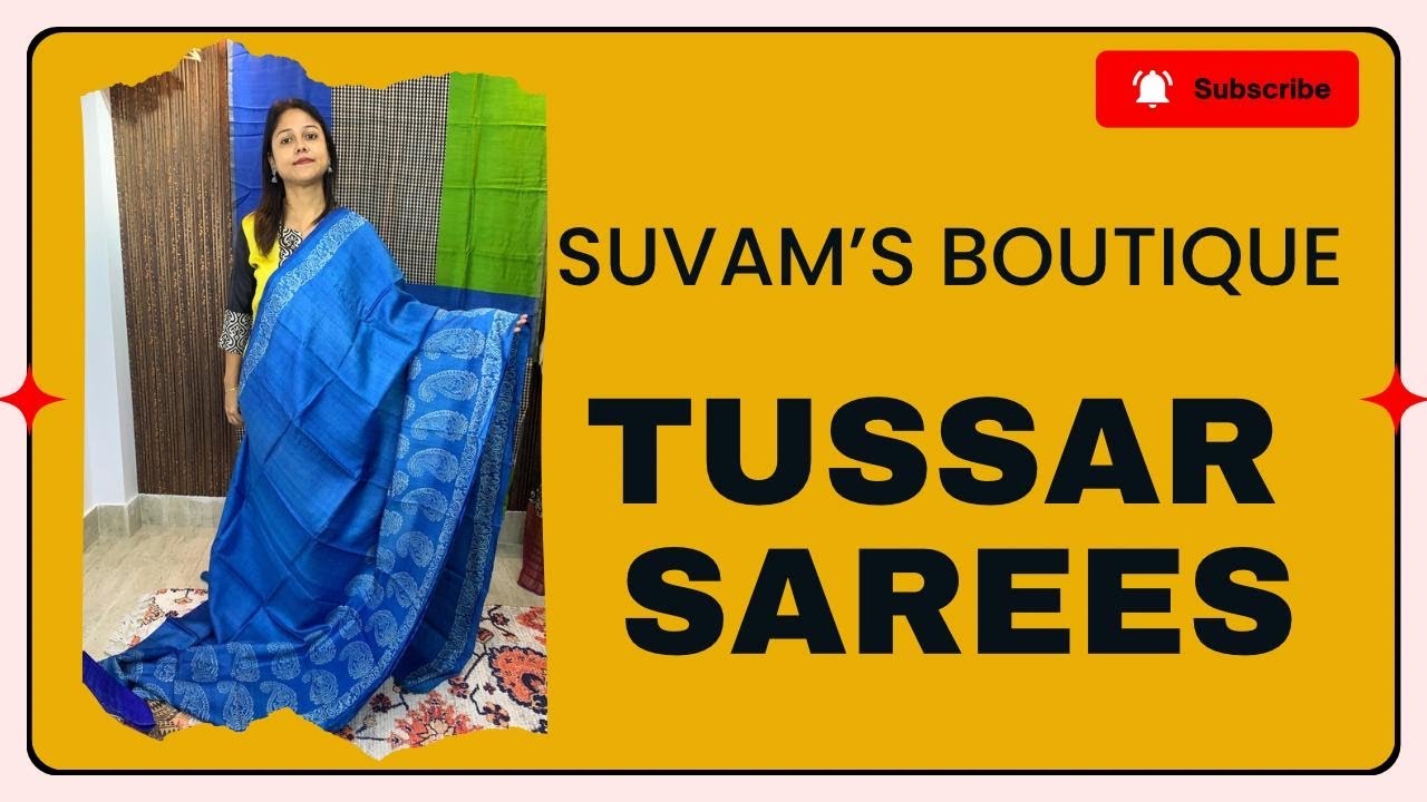 Suvam’s Boutique ||Tussar  Saree  ||Booking no  9804015940 #shorts