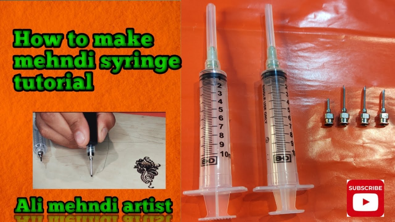 how to make mehndi syringe in easy way #mehndiapplicator #tutorial