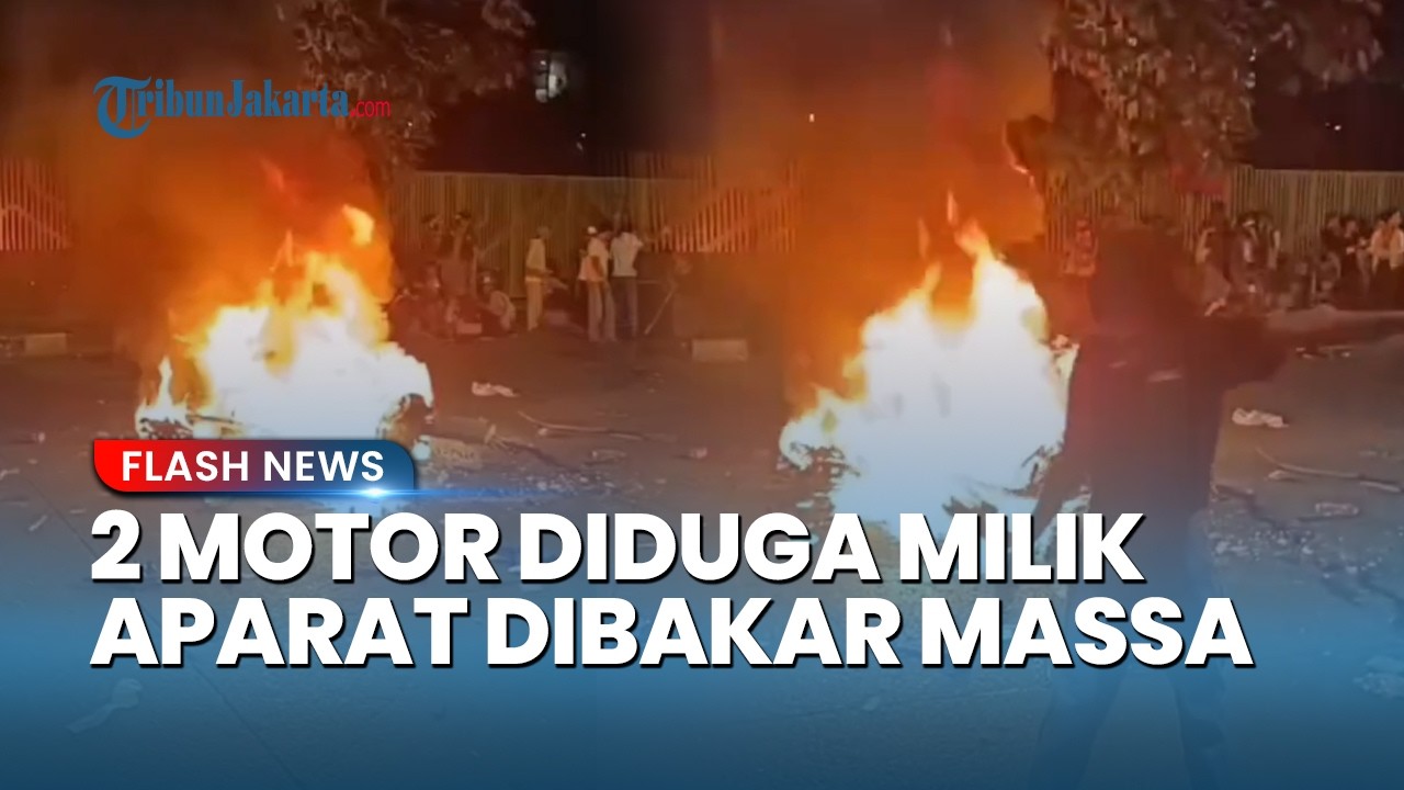 Kericuhan Pecah Pasca Demo di Pejompongan, Pos Polisi Diserang dan 2 Sepeda Motor Dibakar Massa