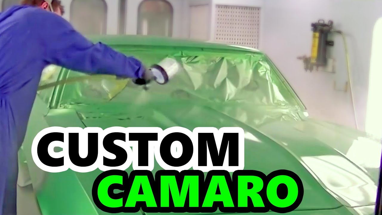 Custom Candy Euphoria: A Full Car Paintjob Transforming the 68 Camaro into a Green Candy Dream