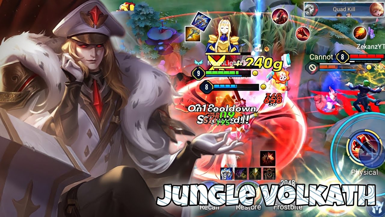 Volkath Jungle Pro Gameplay | Quad Kill | Arena of Valor | Liên Quân mobile