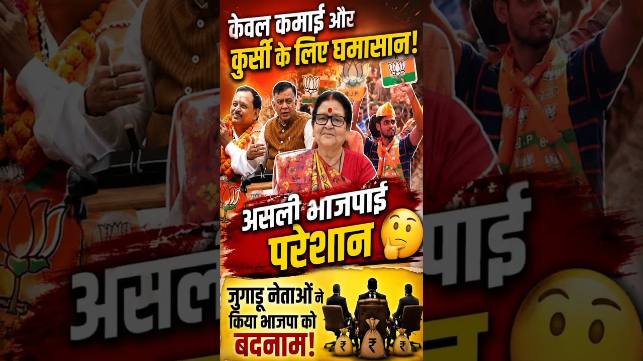 Fighting only for money and power! Real BJP members are upset, Jugaadu leaders have defamed the BJP! #viral