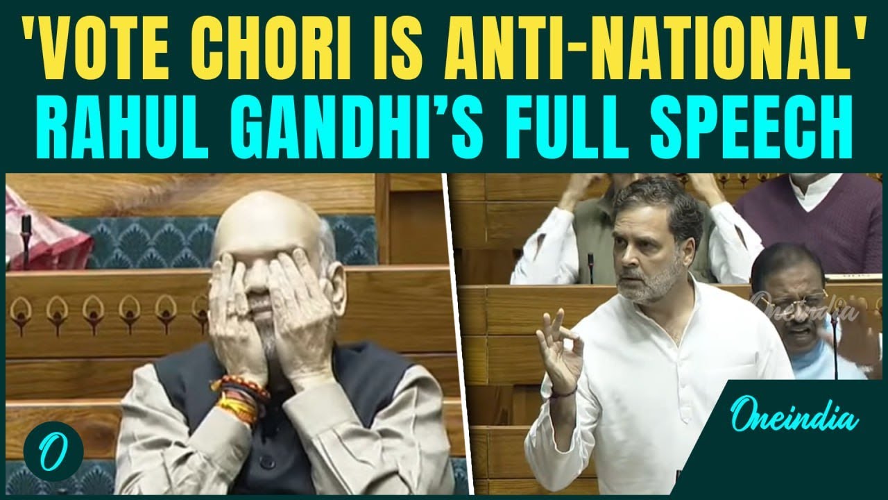 RAHUL GANDHI FULL SPEECH: &lsquo;Vote Chori Is An Anti-National Act&rsquo; | Gandhi Targets BJP in Fiery Speech