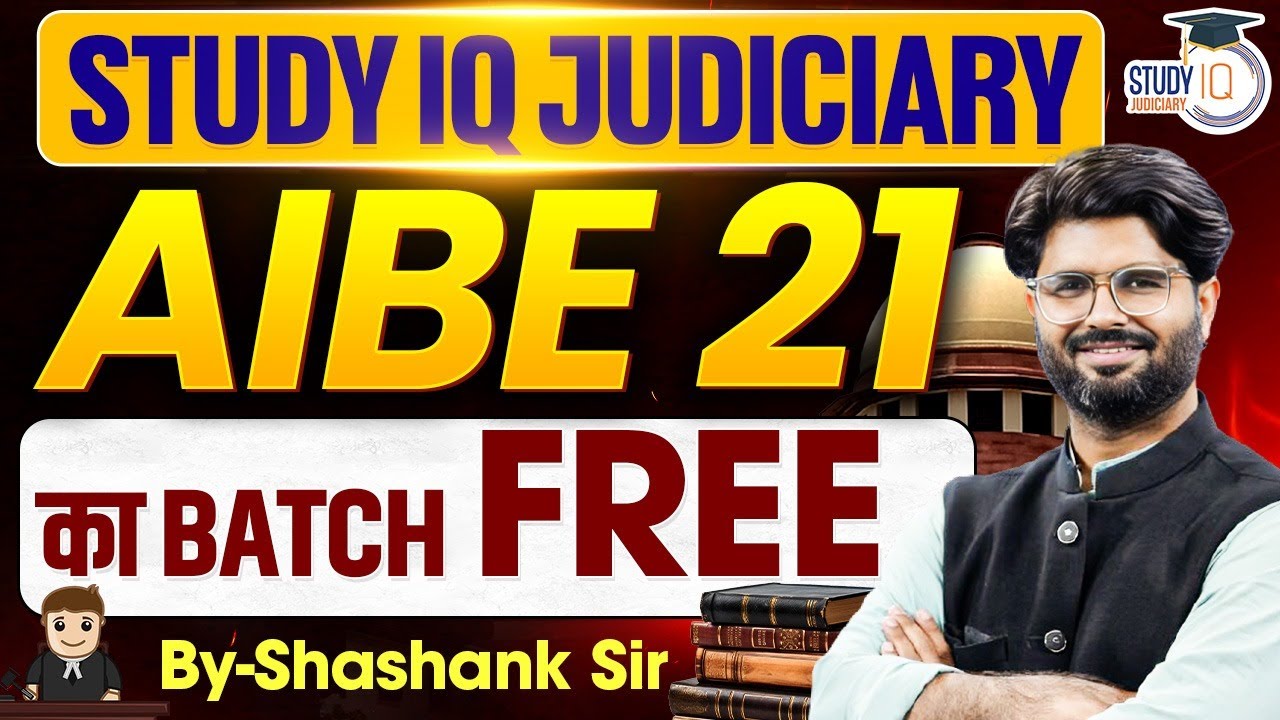 AIBE 21 FREE Batch! ⚖️ Crack Your Exam in 1 Attempt with Shashank Sir