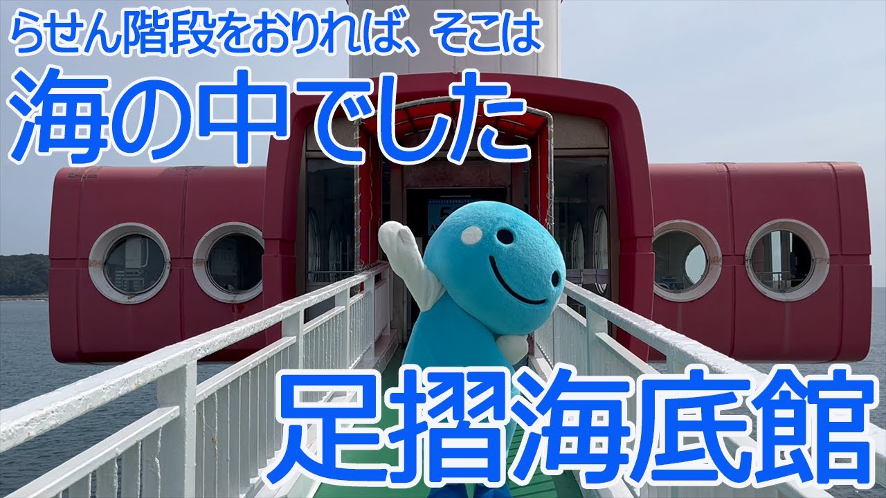 【土佐清水市  足摺海底館】らせん階段を降りると、そこは海でした