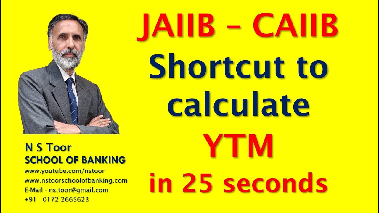 CAIIB-JAIIB Shortcut to Calculate YTM in 25 seconds