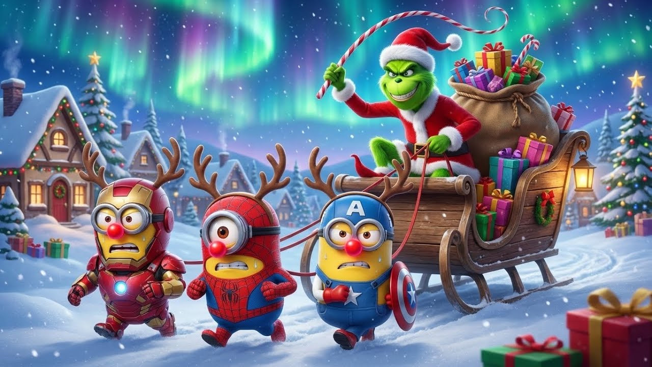 When Minions End Up Pulling the Grinch’s Sleigh! 🎄🦌 Christmas Gone Wild | Funny Minions Animation